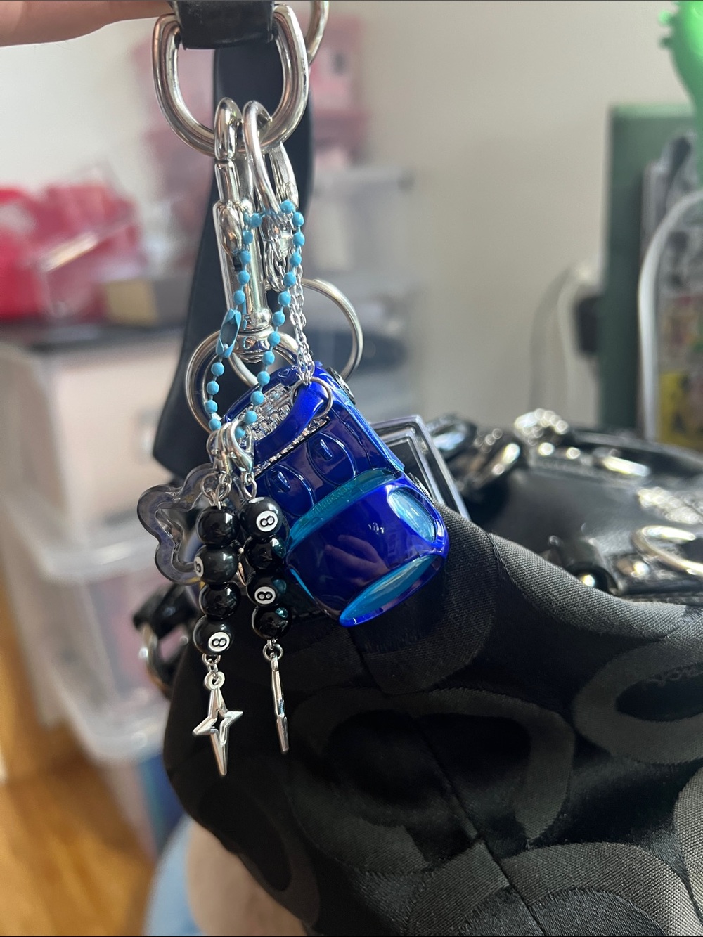 Blue car Charm Keychain Bag Charm